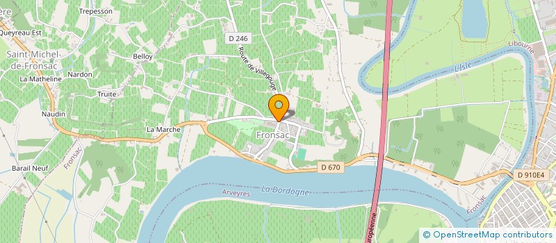 localisation de l'entreprise MONSIEUR ERWAN RIVERO  FRONSAC