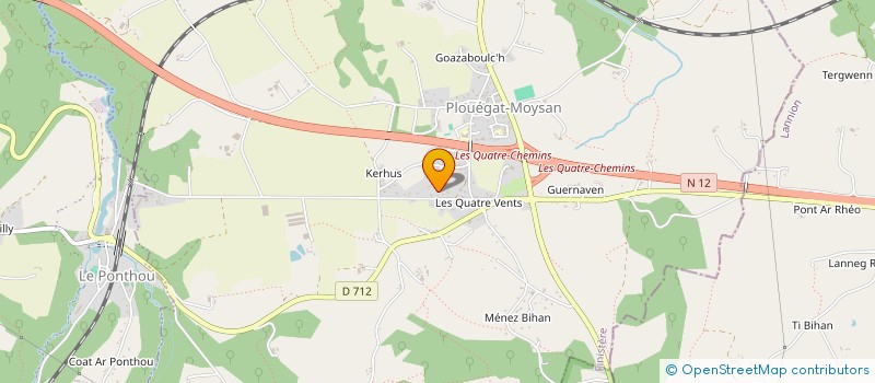 localisation de l'entreprise MONSIEUR ERWAN ROUE  PLOUEGAT-MOYSAN