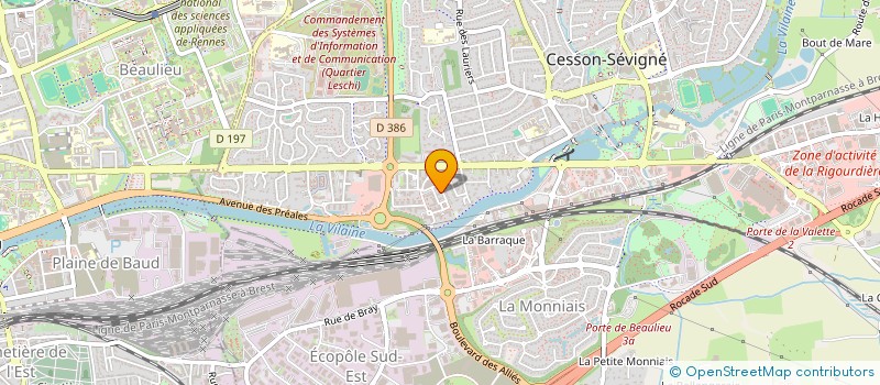 localisation de l'entreprise MONSIEUR ERWAN TAMBORINI à CESSON-SEVIGNE