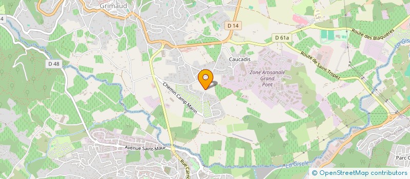 localisation de l'entreprise MONSIEUR ERWAN THIBAULT à GRIMAUD