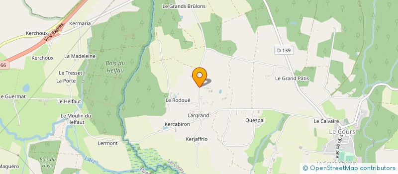 localisation de l'entreprise MONSIEUR ERWANN BAGEOT  LE COURS