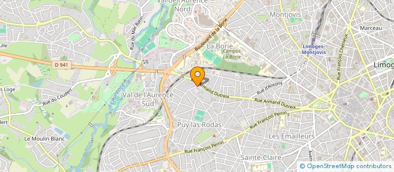 localisation de l'entreprise MONSIEUR ERWANN BECHADE  LIMOGES