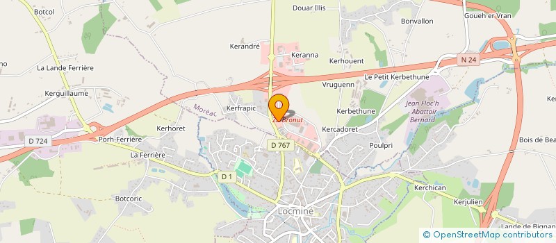 localisation de l'entreprise MONSIEUR ERWANN ELEDUT  MOREAC