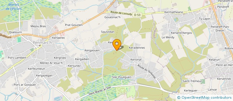 localisation de l'entreprise MONSIEUR ERWANN GUIZIOU  PENMARCH