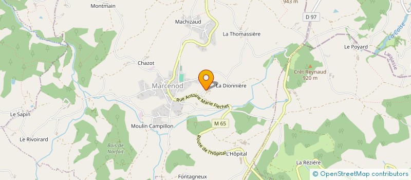 localisation de l'entreprise MONSIEUR ERWANN LAVOREL  MARCENOD