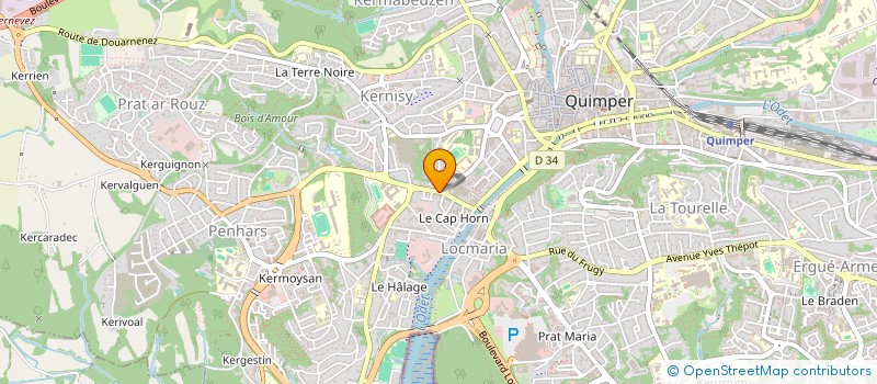 localisation de l'entreprise MONSIEUR ERWANN LE ROUX à QUIMPER