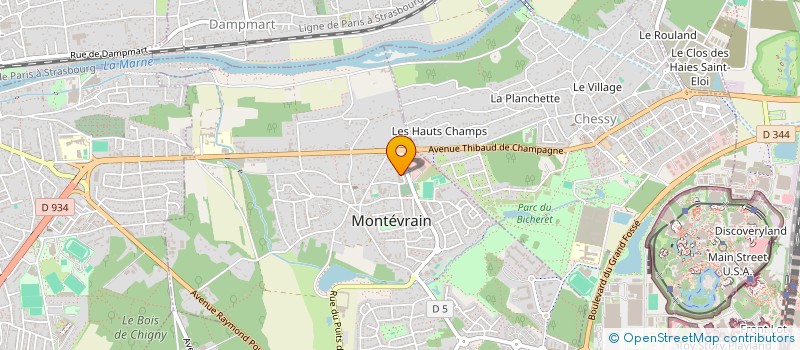 localisation de l'entreprise MONSIEUR ERWANN MOREL  MONTEVRAIN