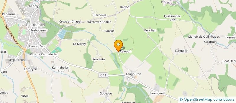 localisation de l'entreprise MONSIEUR ERWANN PRIGENT  LANDERNEAU