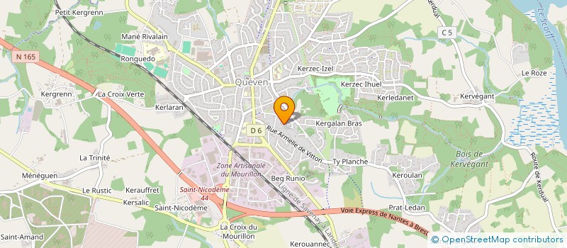 localisation de l'entreprise MONSIEUR ERWANN RICORD  QUEVEN