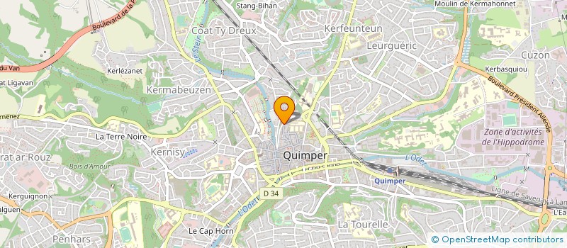 localisation de l'entreprise MONSIEUR ERWANN ROPARS  QUIMPER