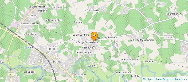 localisation de l'entreprise MONSIEUR ERWANN ROUILLARD  LE PALLET