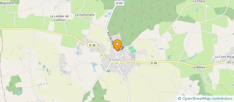 localisation de l'entreprise MONSIEUR ERWANN THEAUDIN  BAULON