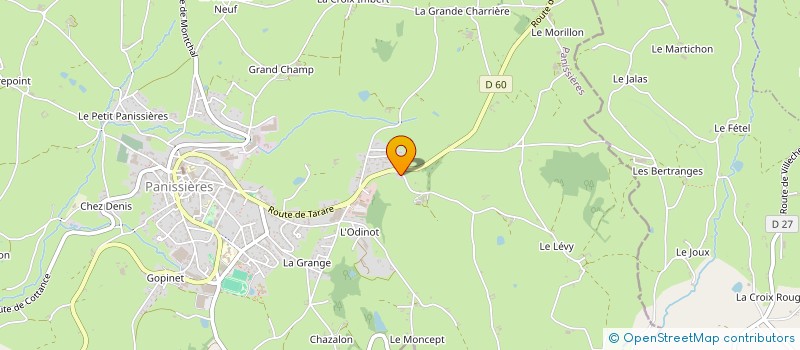 localisation de l'entreprise MONSIEUR ERWANN THEPAUT à PANISSIERES