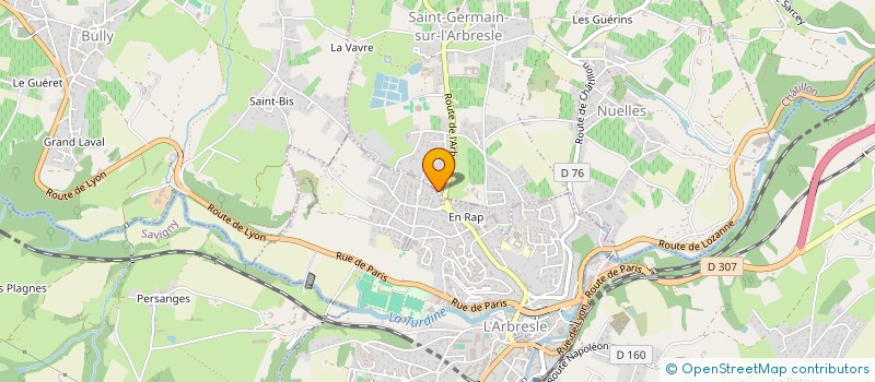 localisation de l'entreprise MONSIEUR ERWIN TASONIERO  L'ARBRESLE