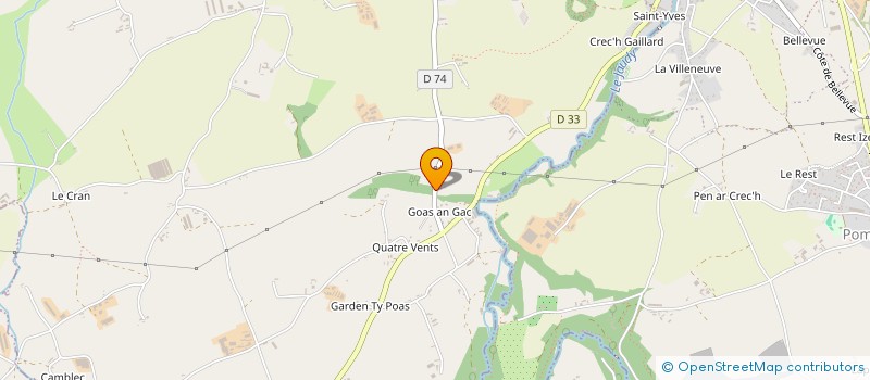 localisation de l'entreprise MONSIEUR ERWOAN POUCHAIN  LANGOAT