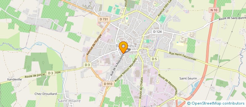 localisation de l'entreprise MONSIEUR ESAIE MICHELET  BARBEZIEUX-SAINT-HILAIRE