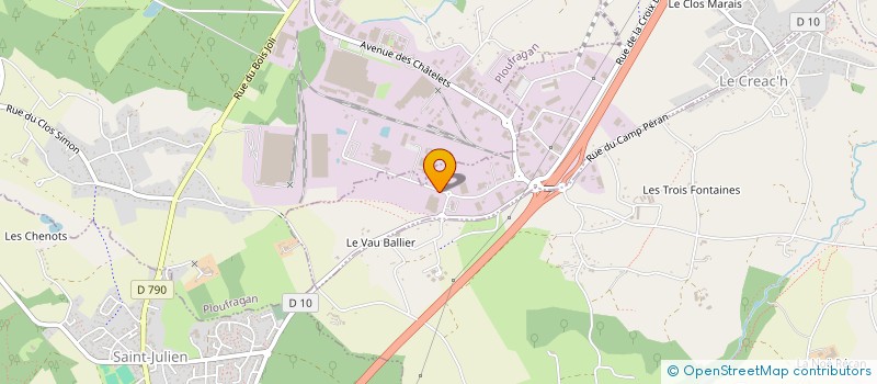 localisation de l'entreprise MONSIEUR ESPRIT HERVE  TREGUEUX