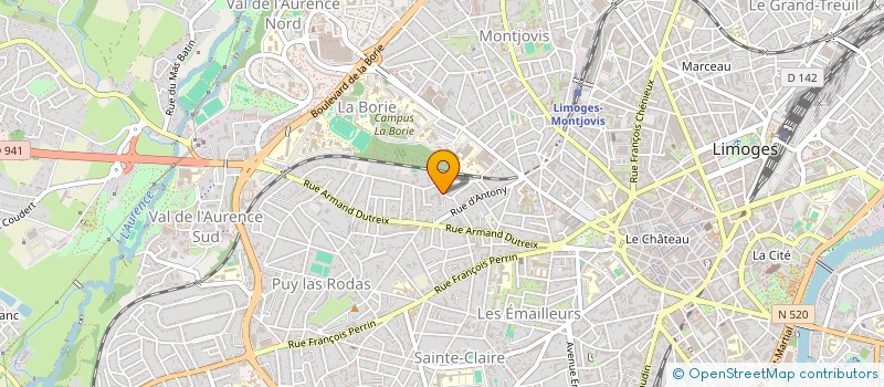 localisation de l'entreprise MONSIEUR ETHAN CHATEAU  LIMOGES