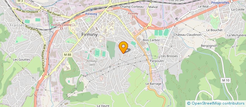 localisation de l'entreprise MONSIEUR ETHANE PEYVEL  FIRMINY