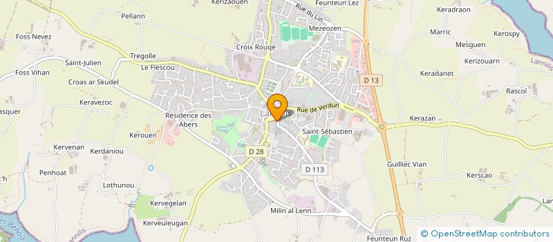 localisation de l'entreprise MONSIEUR ETIENNE BELLEC à LANNILIS