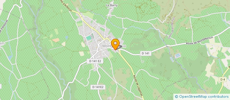 localisation de l'entreprise MONSIEUR ETIENNE BOUDOU à MONTPEYROUX