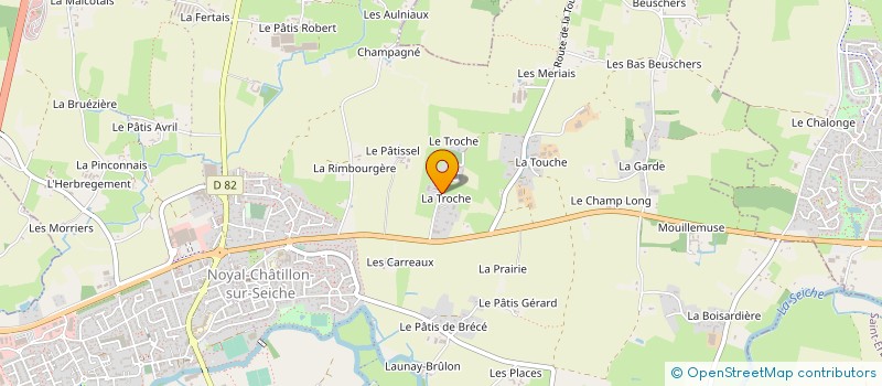 localisation de l'entreprise MONSIEUR ETIENNE BRIZOUX à NOYAL-CHATILLON-SUR-SEICHE