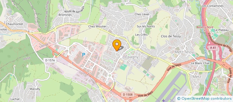 localisation de l'entreprise MONSIEUR ETIENNE BUFFET  EPAGNY METZ-TESSY