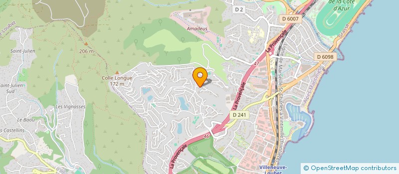 localisation de l'entreprise MONSIEUR ETIENNE DELAMARRE  VILLENEUVE-LOUBET