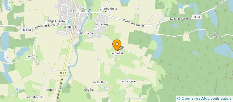 localisation de l'entreprise MONSIEUR ETIENNE FAUVET-MESSAT  LENT