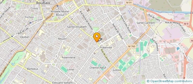 localisation de l'entreprise MONSIEUR ETIENNE FLODROPS  ROUBAIX