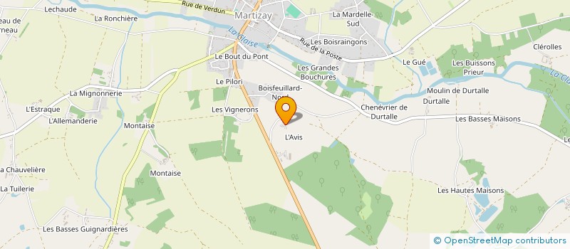 localisation de l'entreprise MONSIEUR ETIENNE FRADIN à MARTIZAY