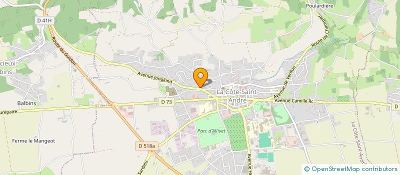 localisation de l'entreprise MONSIEUR ETIENNE FUSZ  LA COTE-SAINT-ANDRE