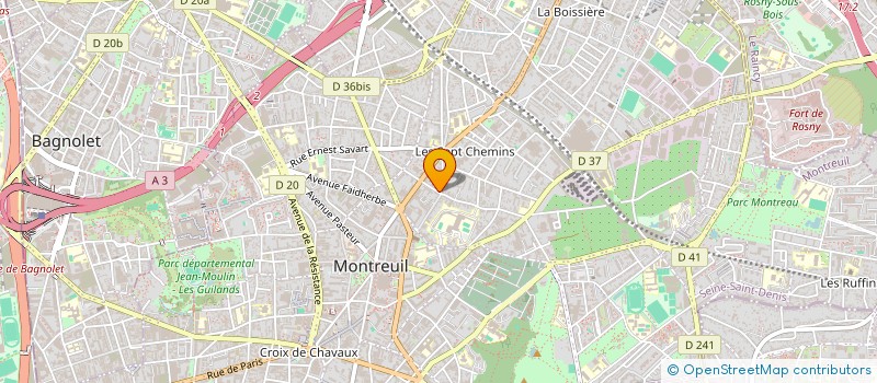localisation de l'entreprise MONSIEUR ETIENNE GAYARD à MONTREUIL