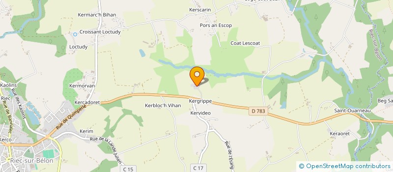 localisation de l'entreprise MONSIEUR ETIENNE HUS  RIEC-SUR-BELON