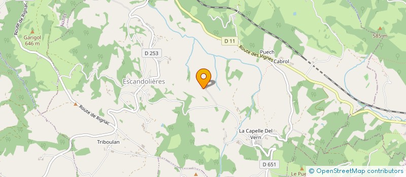 localisation de l'entreprise MONSIEUR ETIENNE LACOMBE  ESCANDOLIERES