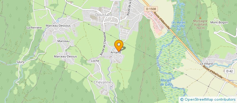 localisation de l'entreprise MONSIEUR ETIENNE LAGACHE  DOUSSARD