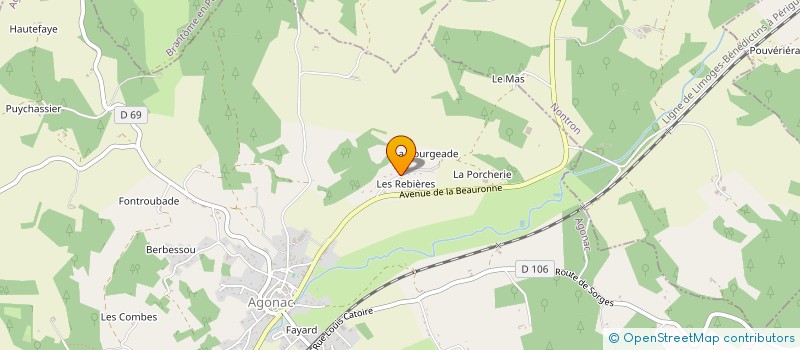 localisation de l'entreprise MONSIEUR ETIENNE MARQUIE  AGONAC