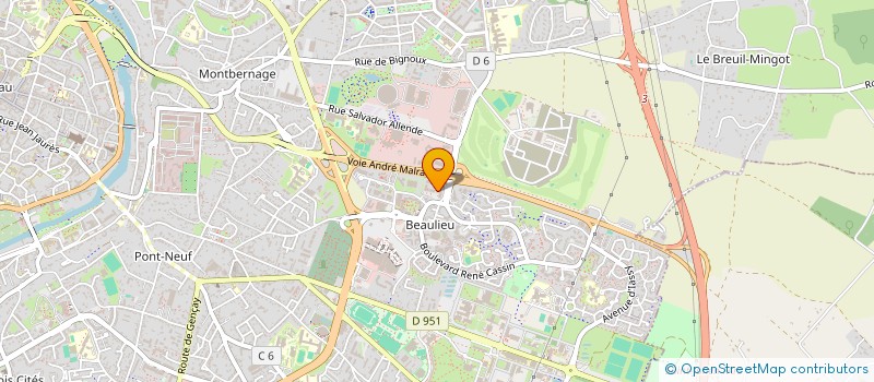 localisation de l'entreprise MONSIEUR ETIENNE PERUQUE-GAYOU  POITIERS