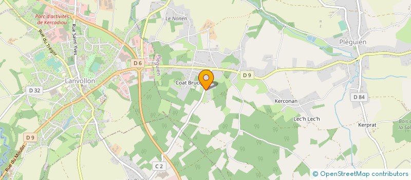 localisation de l'entreprise MONSIEUR ETIENNE PROVOST  PLEGUIEN