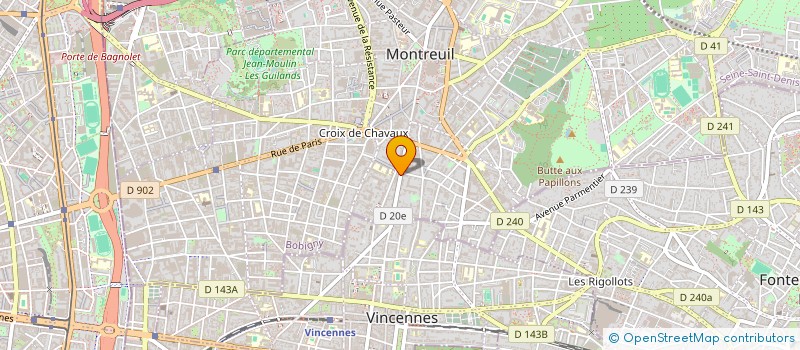 localisation de l'entreprise MONSIEUR ETIENNE RETOUT à MONTREUIL