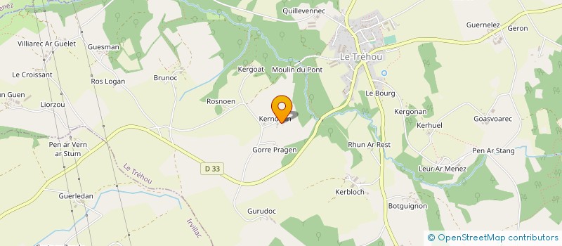 localisation de l'entreprise MONSIEUR ETIENNE ROMEUR  LE TREHOU