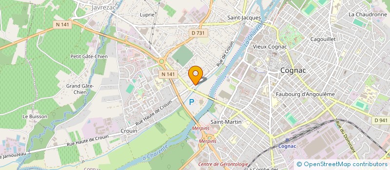 localisation de l'entreprise MONSIEUR ETIENNE ROY à COGNAC