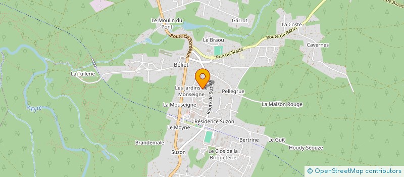 localisation de l'entreprise MONSIEUR ETIENNE SABIN à BELIN-BELIET