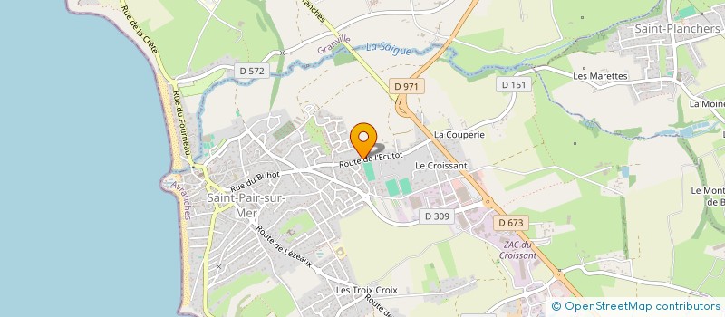 localisation de l'entreprise MONSIEUR ETIENNE TOUQUERANT  SAINT-PAIR-SUR-MER