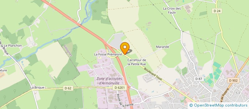 localisation de l'entreprise MONSIEUR ETIENNE VALLEE  TAMERVILLE