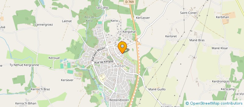 localisation de l'entreprise MONSIEUR EUGENE BOUGER  CAUDAN