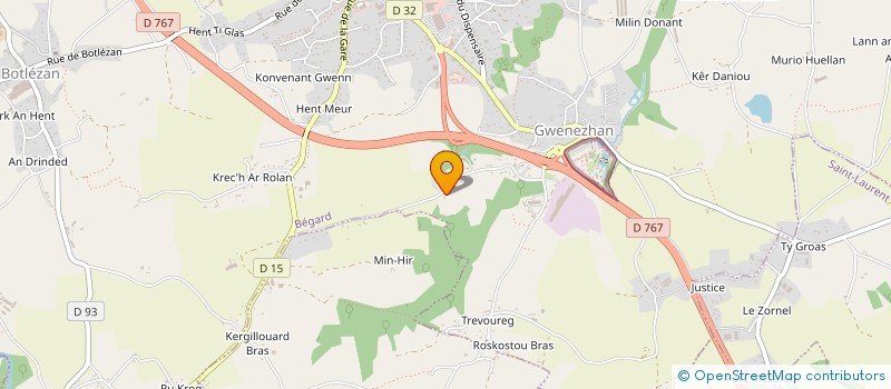 localisation de l'entreprise MONSIEUR EUGENE BRIAND  BEGARD