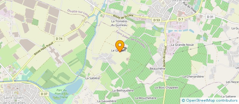 localisation de l'entreprise MONSIEUR EUGENE CHARPENTIER à SAINT-JULIEN-DE-CONCELLES