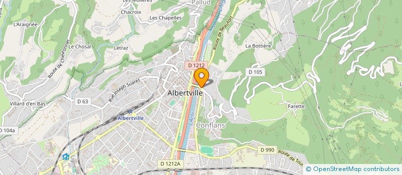 localisation de l'entreprise MONSIEUR EUGENE COUDURIER à ALBERTVILLE