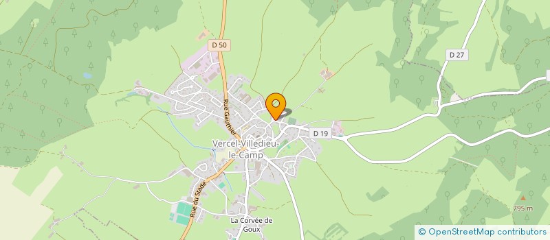 localisation de l'entreprise MONSIEUR EUGENE FLEURY à VERCEL-VILLEDIEU-LE-CAMP